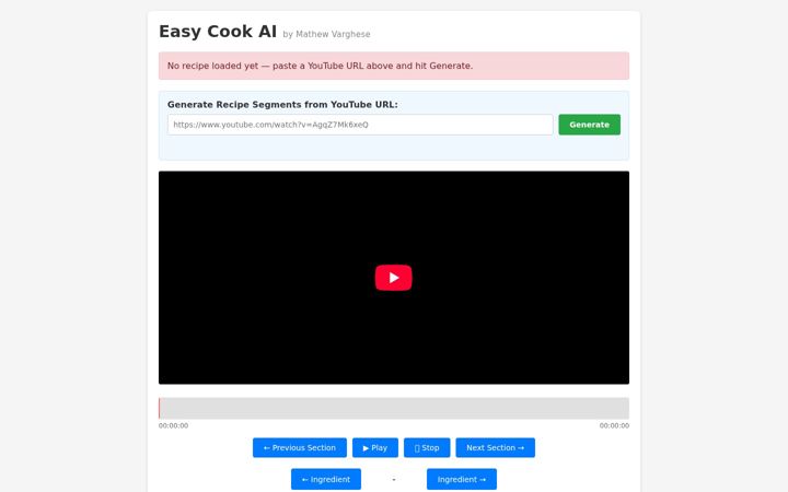 Screenshot of easycookai.com
