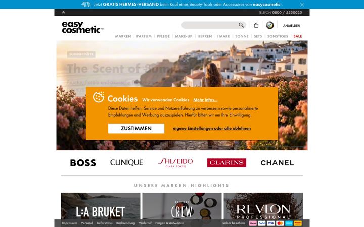 Screenshot of easycosmetic.de