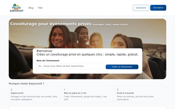 Screenshot of easycovoit.fr