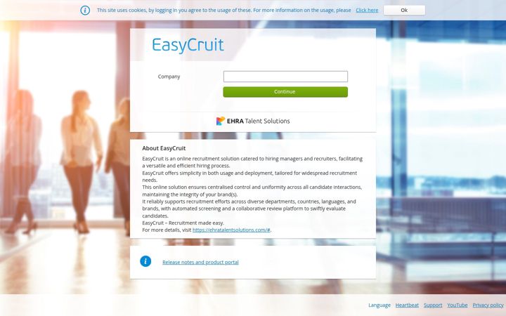 Screenshot of easycruit.com