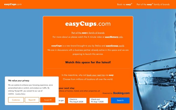 Screenshot of easycups.com