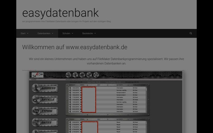 Snimka zaslona za easydatenbank.de