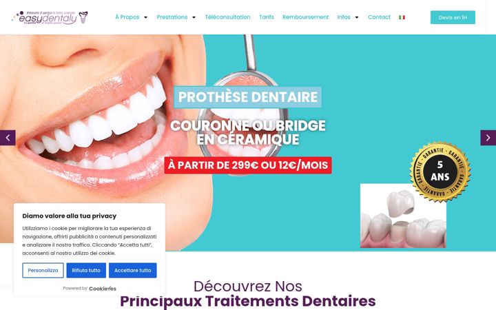 Screenshot of easydentaly.eu