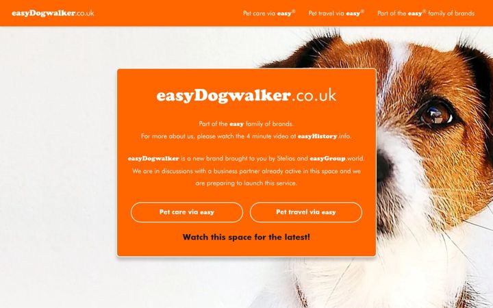 Screenshot of easydogwalker.co.uk