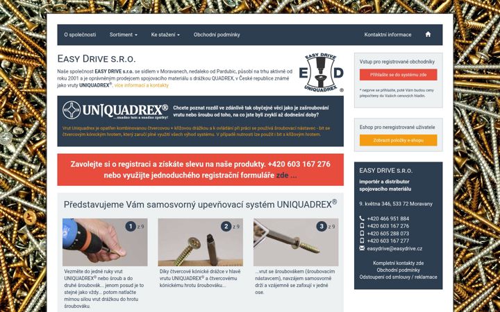 Snímek obrazovky easydrive.cz