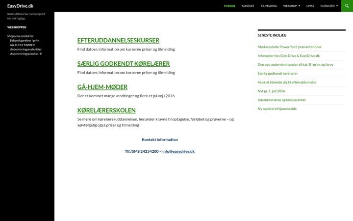 Skjámynd af easydrive.dk