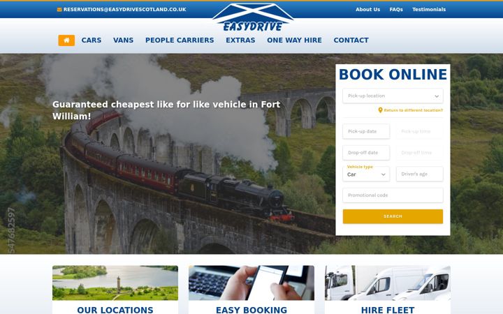Screenshot of easydrivescotland.co.uk