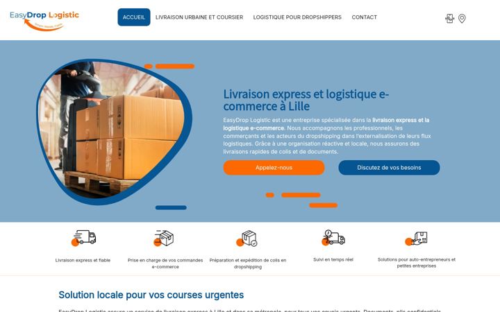 Screenshot of easydrop-logistic.fr