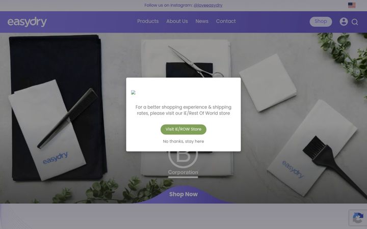 Screenshot of easydry.com