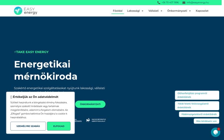 Ekraanipilt saidist easyenergy.hu