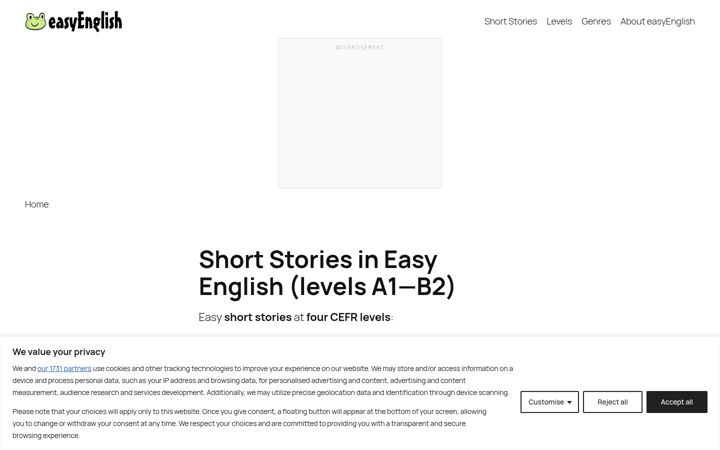 Screenshot of easyenglish.com