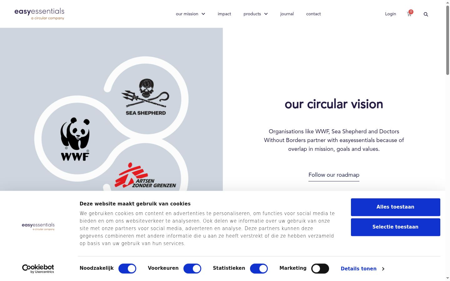 Screenshot del banner di consenso mostrato prima di qualsiasi interazione