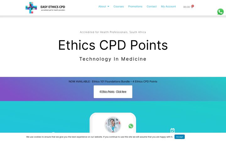 Screenshot of easyethicscpd.com