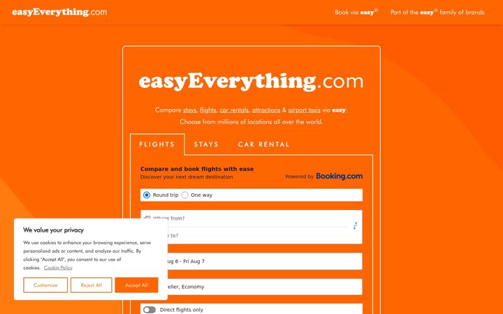 Screenshot of easyeverything.com