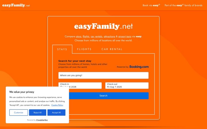 Captură de ecran a easyfamily.net