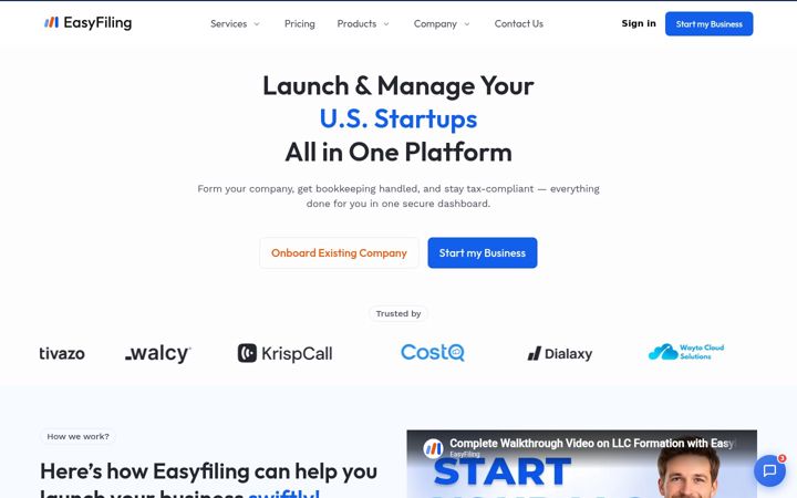 Screenshot of easyfiling.com