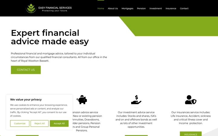 Screenshot of easyfinancialservices.co.uk