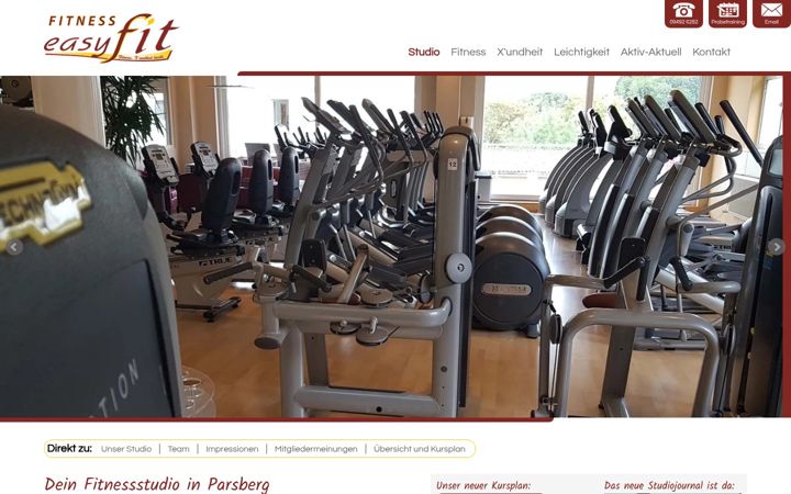 Screenshot of easyfit-parsberg.de