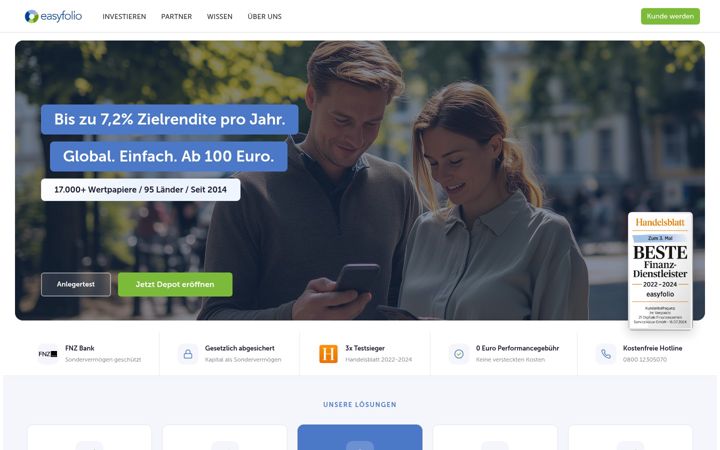 Screenshot of easyfolio.de