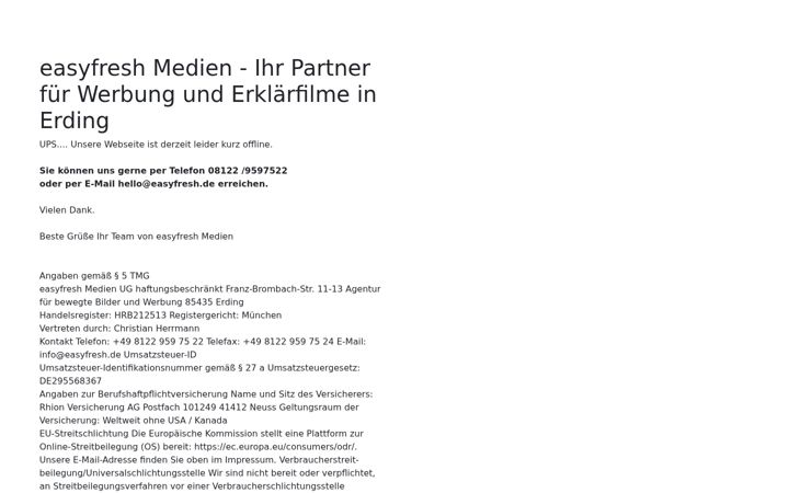 Screenshot of easyfresh.de