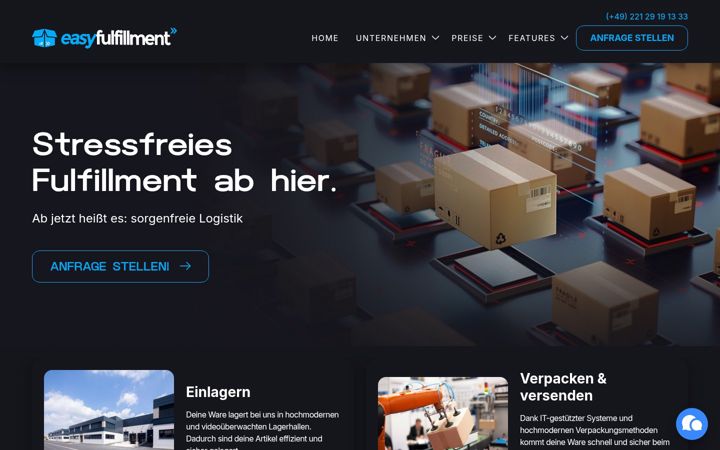Screenshot of easyfulfillment.de