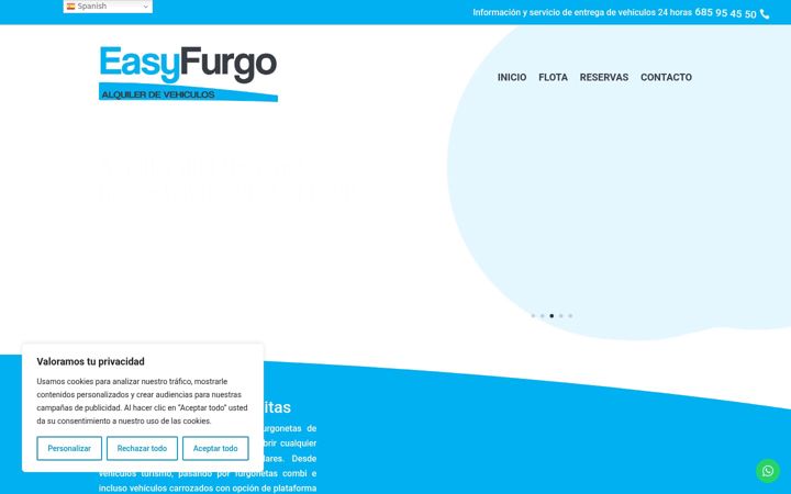 Screenshot of easyfurgorentacar.com