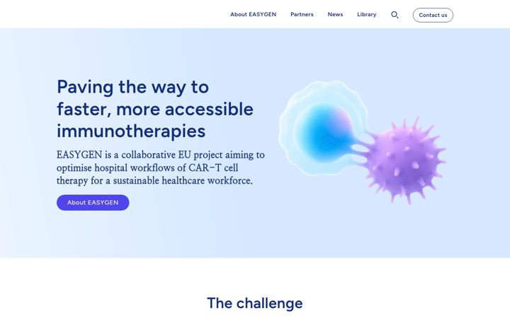 Screenshot of easygen-consortium.eu