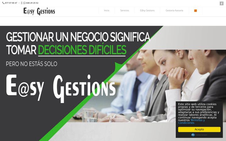 Screenshot of easygestions.eu