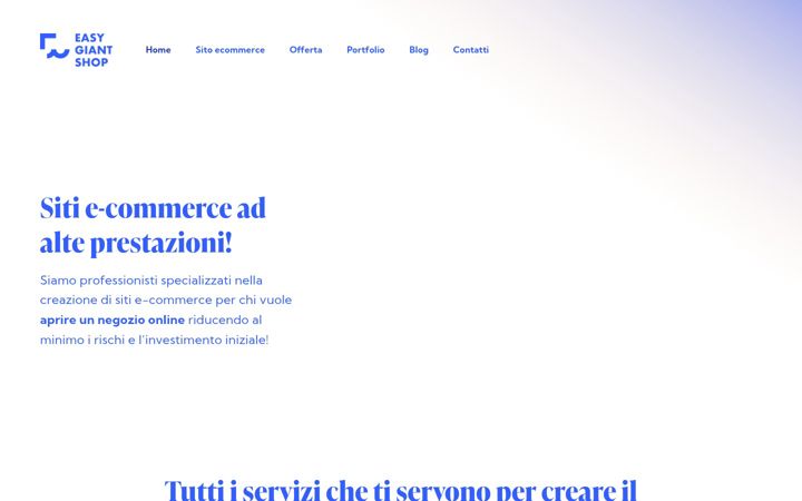Ekrānuzņēmums no easygiantshop.it