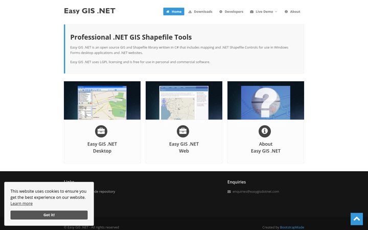 Screenshot of easygisdotnet.com