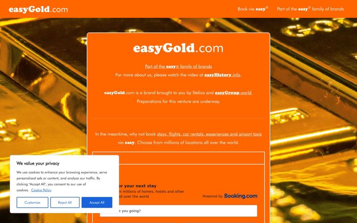 Screenshot of easygold.com