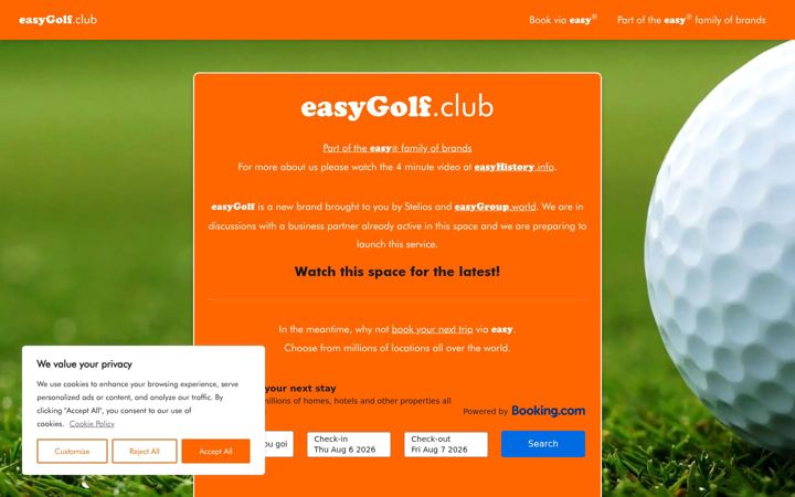 Screenshot of easygolf.club