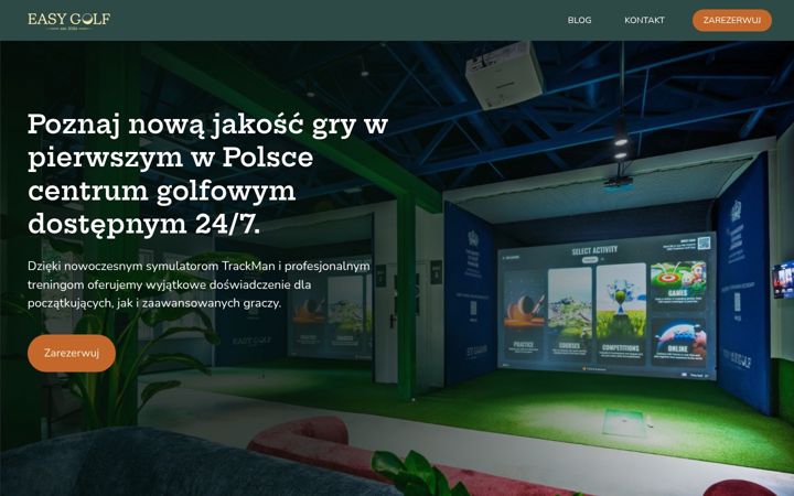Captura de ecrã de easygolf.pl