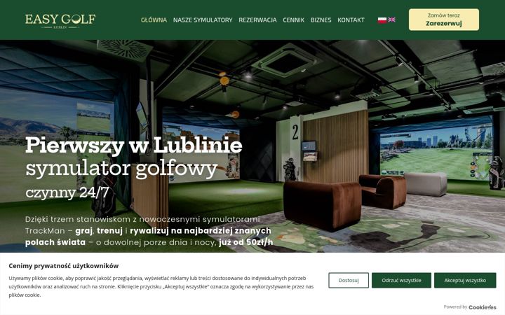 Captura de ecrã de easygolflublin.pl
