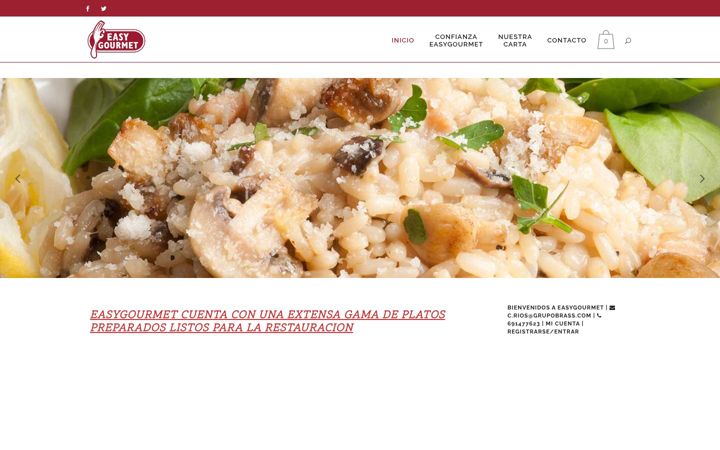 Screenshot von easygourmet.es