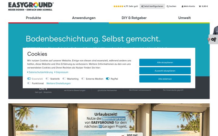 Screenshot of easyground.de