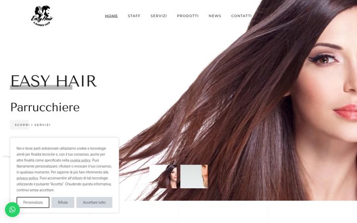 Ekrānuzņēmums no easyhair-parrucchiere.it