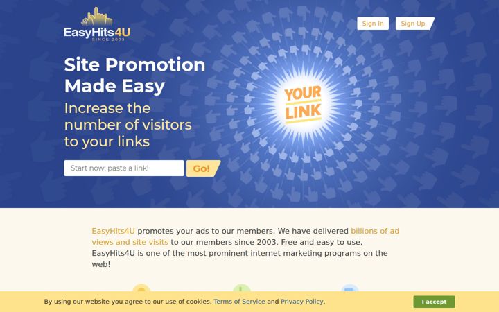 Screenshot of easyhits4u.com