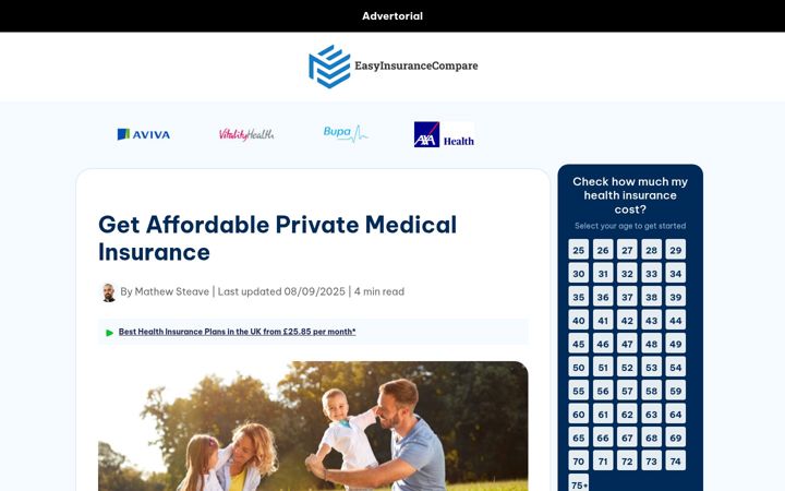 Screenshot of easyinsurancecompare.com