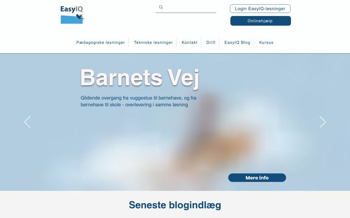 Screenshot of easyiq.dk