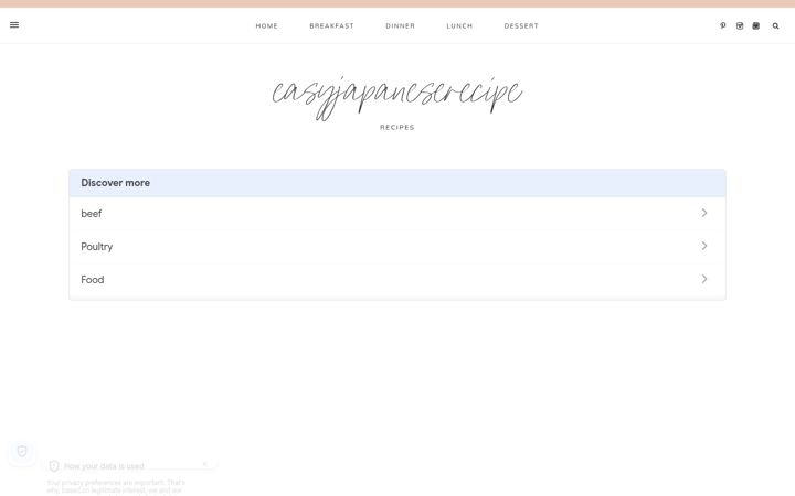 Screenshot of easyjapaneserecipe.com