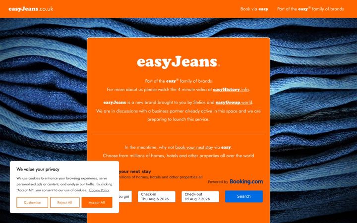 Screenshot of easyjeans.co.uk