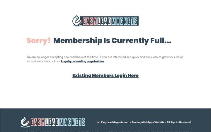 Screenshot of easyleadmagnets.com
