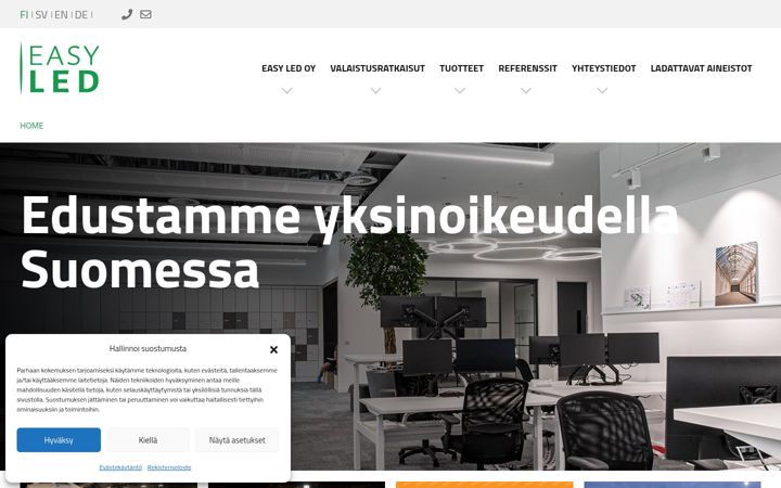 Screenshot di easyled.fi