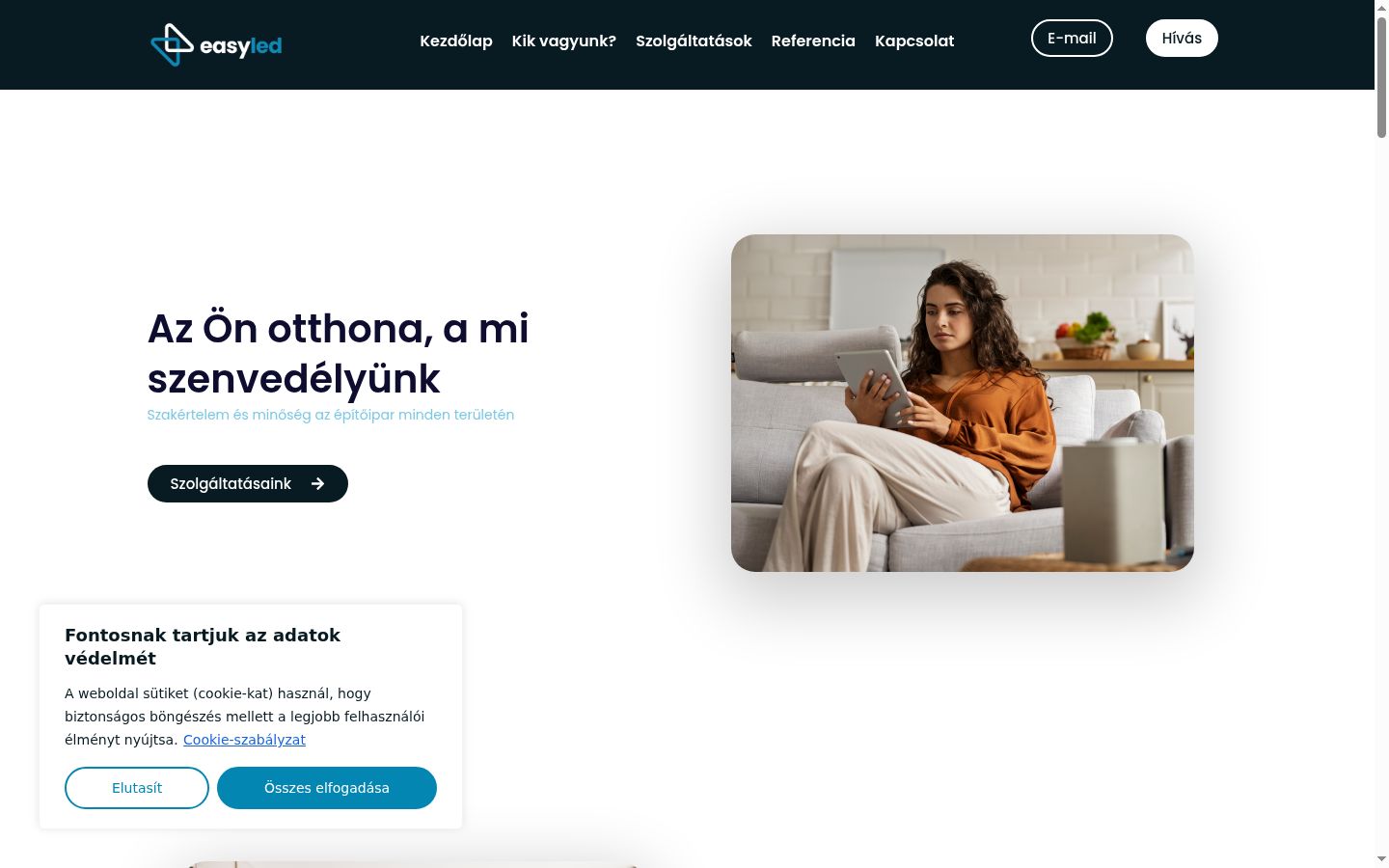Skärmbild av samtyckesbannern som visades före någon interaktion