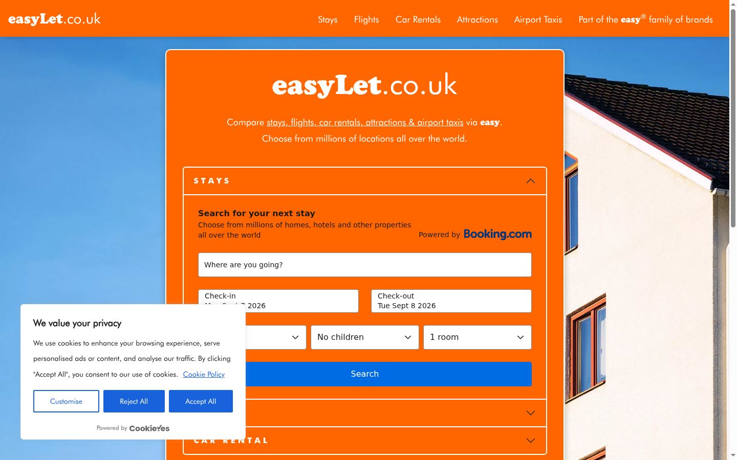 Screenshot of the consent banner shown before any interaction