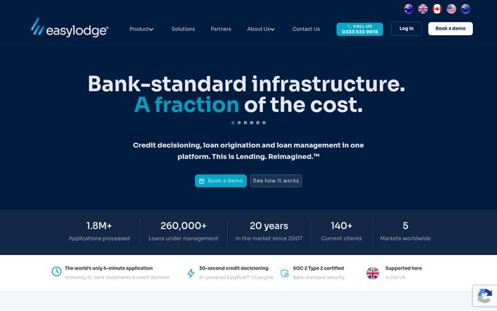 Screenshot of easylodge.com