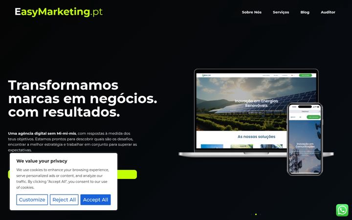 Screenshot of easymarketing.pt