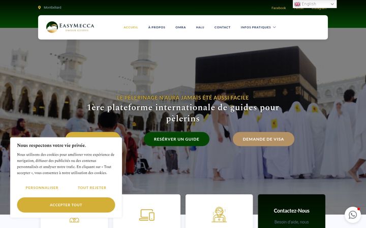 Screenshot of easymecca.com