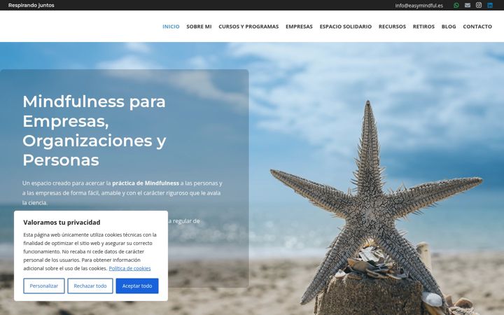 Screenshot von easymindful.es